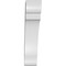Ekena Millwork 5 1/2-in. W x 18-in. D x 26-in. H Olympic Architectural Grade PVC Knee Brace BRCP055X18X26OLY - alternate 3
